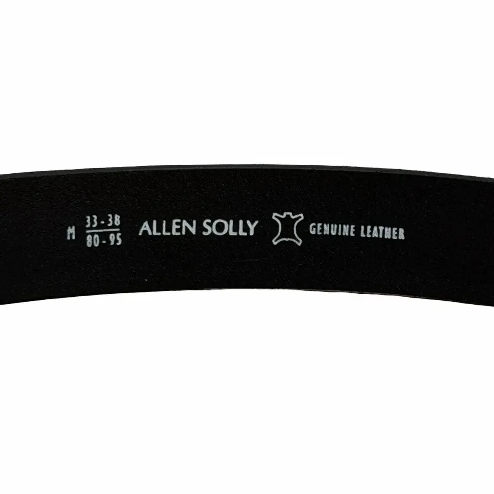Allen Solly Dress Leather Belt Mens M Black Office Professional Classic Modern